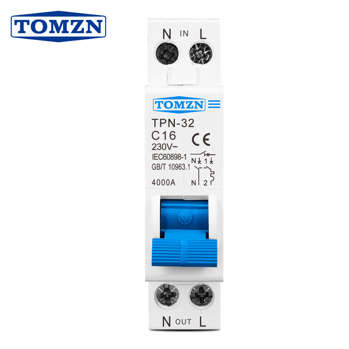 Din Rail Circuit Breaker - Wyłącznik automatyczny TOMZN TPN 1P+N Mini