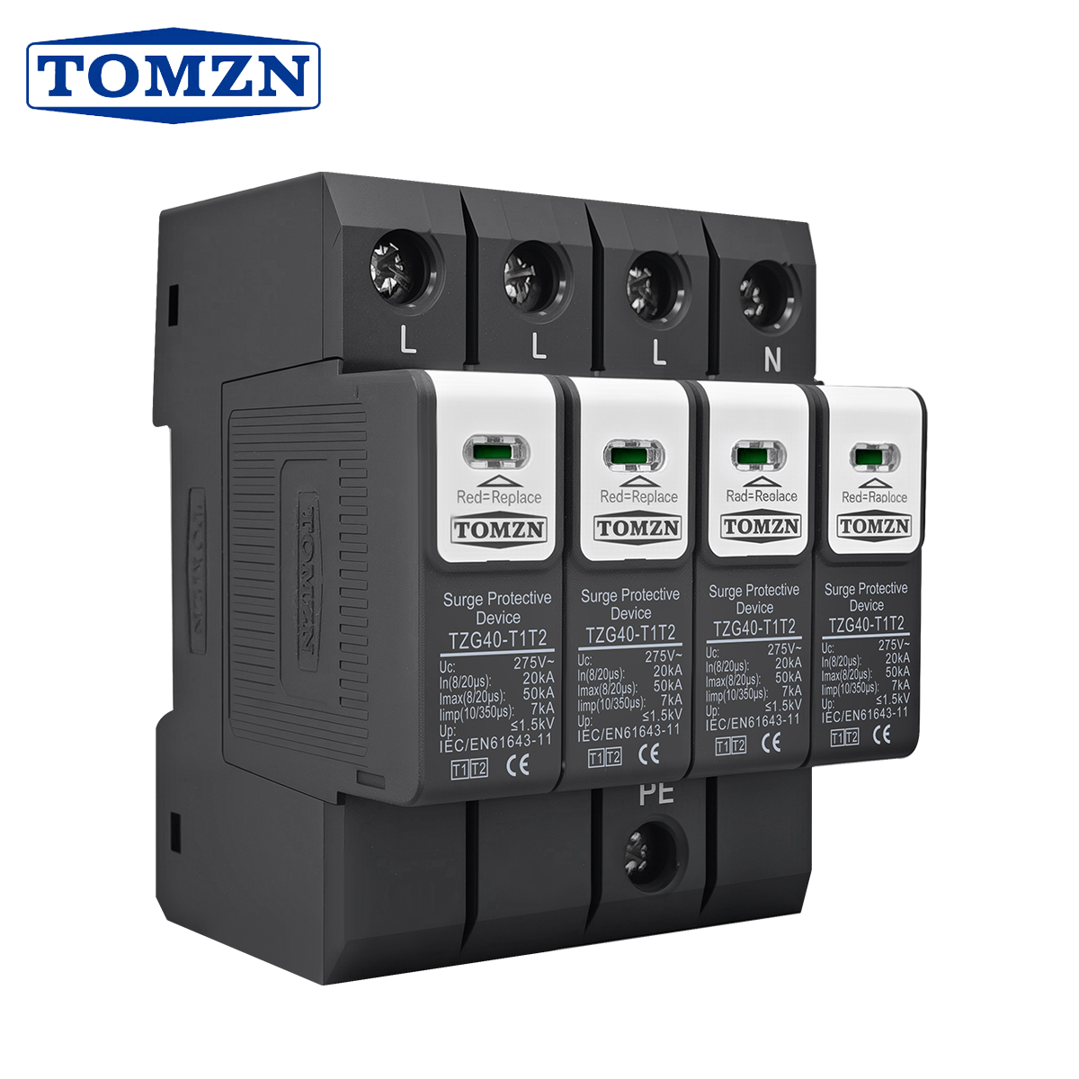 Din Rail Circuit Breaker - Nowy typ T1 T2 2w1 Ochronnik