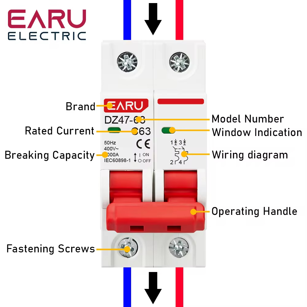 Wyłącznik nadprądowy EARU DZ47 – Din Rail Circuit Breaker recenzja i cena