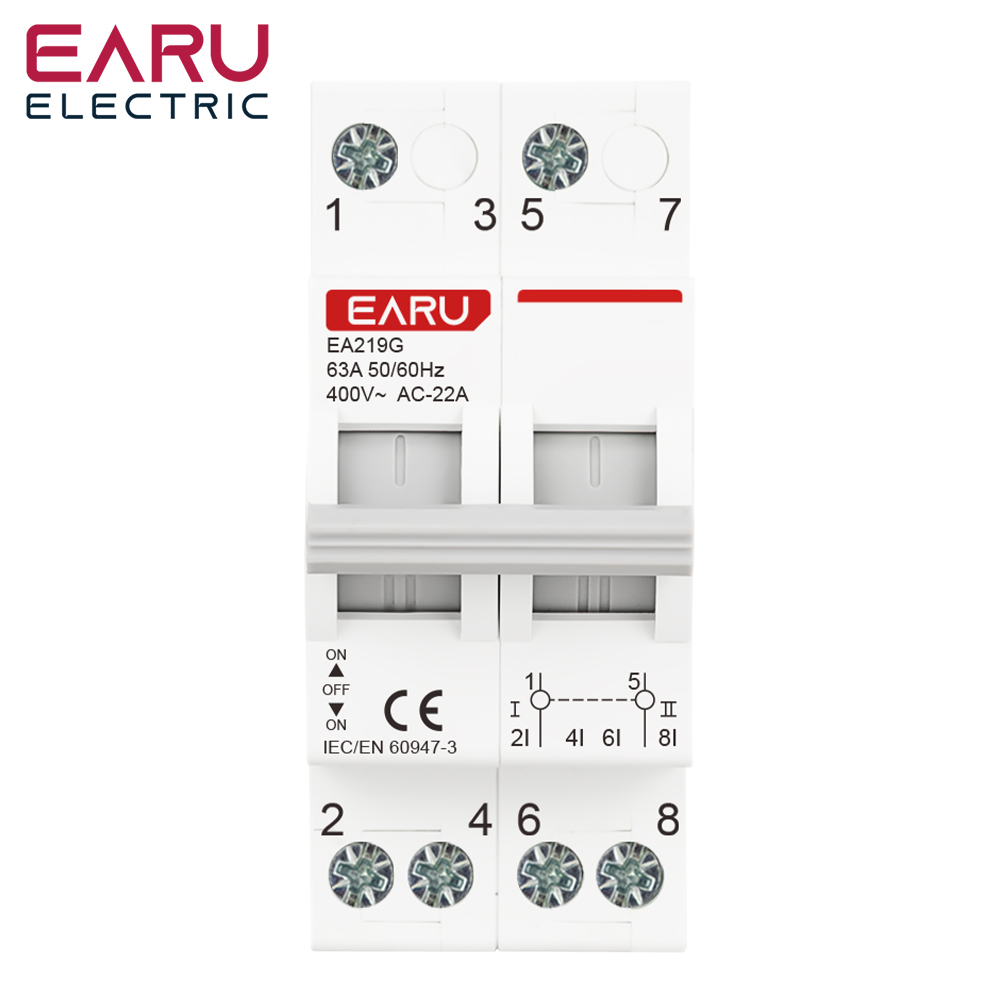 EARU 2P 40A 63A AC 400V Szynow – Din Rail Circuit Breaker recenzja i cena