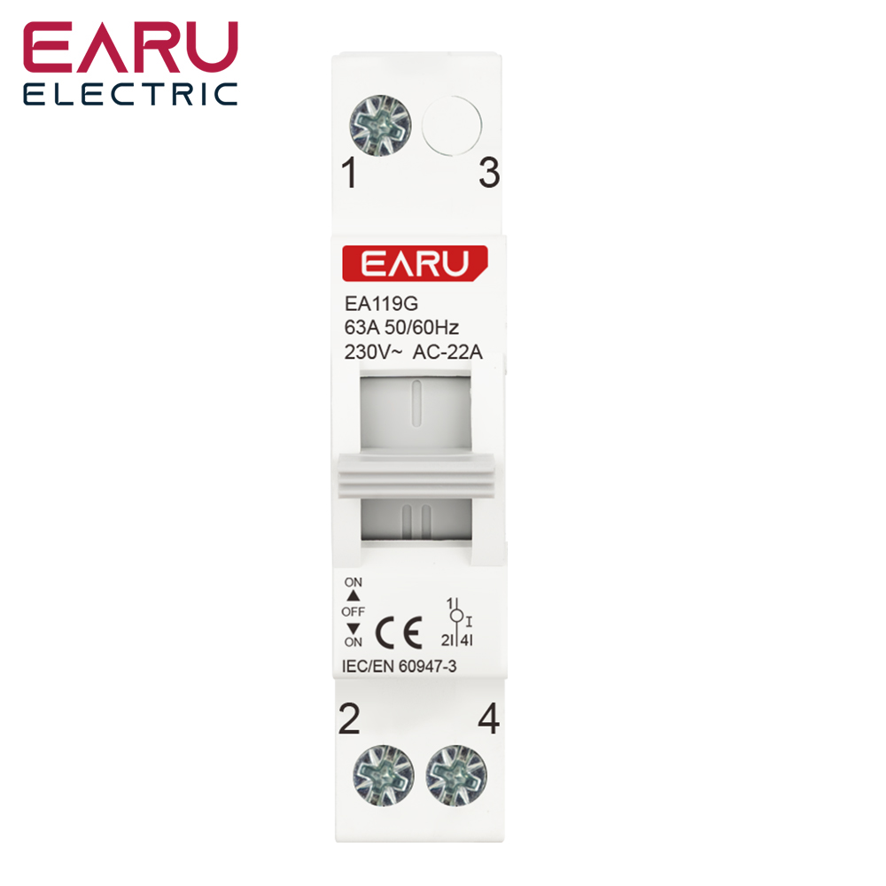EARU 1P 40A 63A AC 230V Szynow – Din Rail Circuit Breaker recenzja i cena